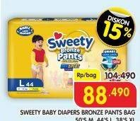 Promo Harga Sweety Bronze Pants Dry X-Pert M50, L44, XL38 38 pcs - Superindo