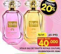 Promo Harga Vitalis Eau De Toilette Royale Couture, Celebration 50 ml - Superindo