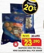 Promo Harga SEAFOOD KING Fish Ball, Salmon Ball 200 g  - Superindo