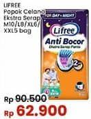 Promo Harga Lifree Popok Celana Ekstra Serap M10, L8, XL6, XXL5 5 pcs - Indomaret