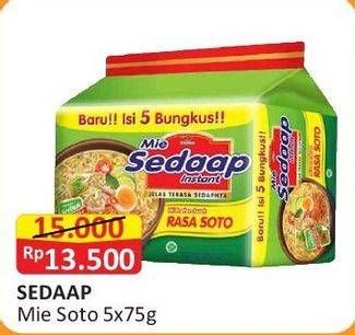 Promo Harga Sedaap Mie Kuah Soto 75 gr - Alfamart