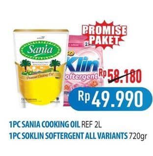 Promo Harga Sania Minyak Goreng + So Klin Softergent  - Hypermart