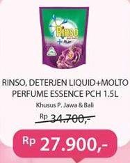 Promo Harga RINSO Anti Noda + Molto Liquid Detergent Perfume Essence  - Indomaret