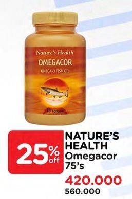 Promo Harga Natures Health Omegacor 75 pcs - Watsons