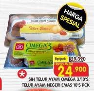 Promo Harga SIH Telur Omega 3, Emas 10 pcs - Superindo