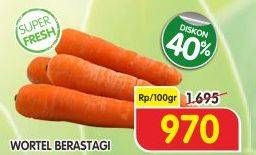 Promo Harga Wortel Berastagi per 100 gr - Superindo