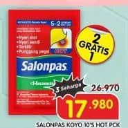 Promo Harga Salonpas Koyo Pereda Nyeri Hot 10 pcs - Superindo