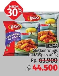 Promo Harga Lezza Chicken Wing Hot & Spicy 400 gr - LotteMart