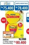 Promo Harga DANCOW Nutritods 1+ Madu, Cokelat, Vanila 800 gr - Alfamidi