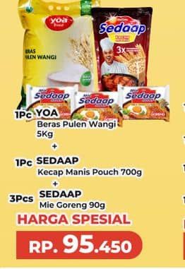 Promo Harga YOA Beras + Sedaap Kecap Manis + Sedaap Mie Goreng  - Yogya