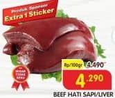 Promo Harga Beef Liver (Hati Sapi) per 100 gr - Superindo