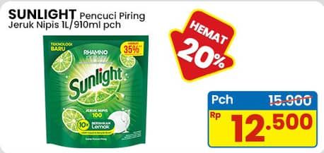 Promo Harga Sunlight Pencuci Piring Jeruk Nipis 100 910 ml - Indomaret