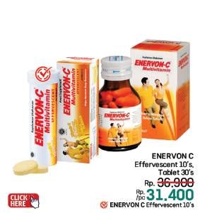 Promo Harga Enervon-c Multivitamin Tablet/Enervon-c Multivitamin Effervescent   - LotteMart