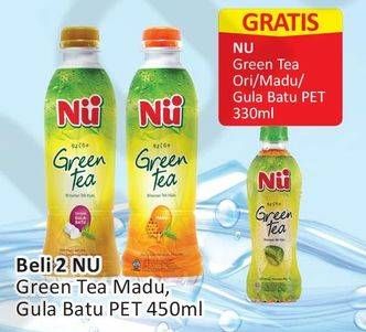 Promo Harga NU Green Tea Madu, Gula Batu 450 ml - Alfamart