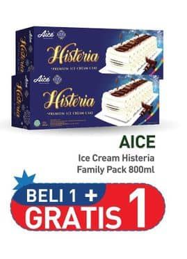 Promo Harga Aice Ice Cream Histeria Vanila Family 800 ml - Hypermart