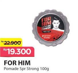 Promo Harga MIRANDA For Him Pomade Super Strong 100 gr - Alfamart