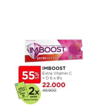 Promo Harga Imboost Multivitamin Tablet Extra Vit C D3 8 pcs - Watsons