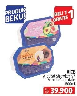 Promo Harga AICE Sundae Alpukat Strawberry, Vanilla Chocolate 800 ml - Lotte Grosir