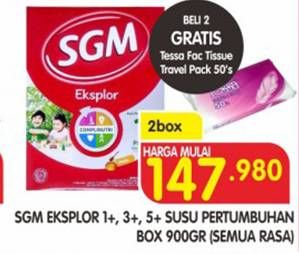 Promo Harga SGM Eksplor 1+/ 3+/ 5+ All Variants per 2 box 900 gr - Superindo