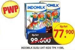 Promo Harga INDOMILK Susu UHT Kids per 40 pcs 115 ml - Superindo