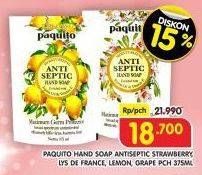 Promo Harga Paquito Hand Soap Strawberry, Lys De France, Lemon, Grape 375 ml - Superindo