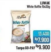 Promo Harga Luwak White Koffie per 10 sachet 20 gr - Alfamidi