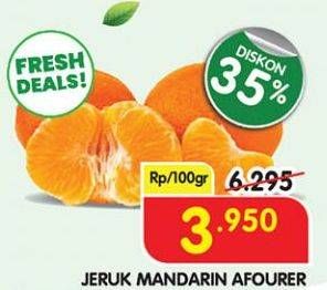 Promo Harga Jeruk Mandarin Shantang Afourer per 100 gr - Superindo