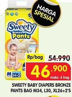 Promo Harga Sweety Bronze Pants M34, L30, XL26+2 28 pcs - Superindo