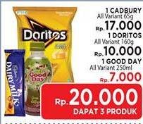 Promo Harga Paket Cadbury + Doritos + Good Day  - LotteMart