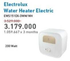 Promo Harga ELECTROLUX EWS151DX-DWM | Water Heater 15 L  - Electronic City
