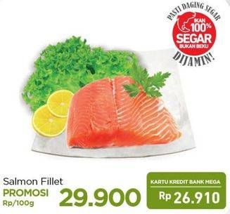 Promo Harga Salmon Fillet per 100 gr - Carrefour