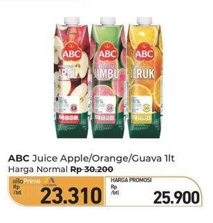 Promo Harga ABC Juice Orange, Apple, Guava 1000 ml - Carrefour