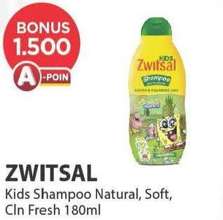 Promo Harga ZWITSAL Kids Shampoo Natural Nourishing Care, Soft Moisturizing, Clean Fresh Blue 180 ml - Alfamart