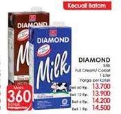 Promo Harga DIAMOND Milk UHT Full Cream, Coklat 1 ltr - LotteMart