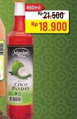 Promo Harga MARJAN Syrup Boudoin Coco Pandan 460 ml - Alfamart