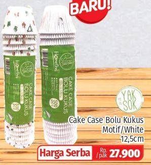 Promo Harga YAKSOK Cake Case Bolu Kukus Motif, White 50 pcs - Lotte Grosir