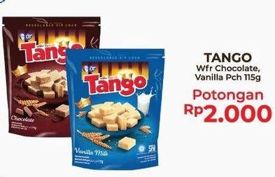 Promo Harga TANGO Wafer Chocolate, Vanilla Milk 115 gr - Alfamart