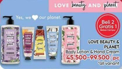 Promo Harga Love Beauty And Planet Body Lotion/Love Beauty And Planet Hand Cream  - Guardian