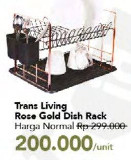 Promo Harga TRANSLIVING Dish Rack Rose Gold  - Carrefour