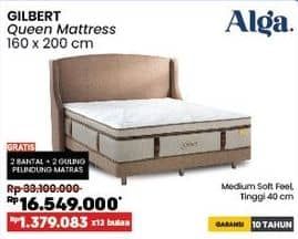 Promo Harga Alga Gilbert Queen Mattress 160 X 200 Cm  - COURTS