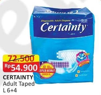 Promo Harga Certainty Adult Diapers L10  - Alfamart