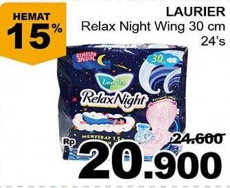 Promo Harga Laurier Relax Night 30cm 24 pcs - Giant