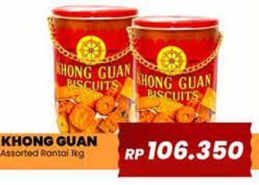 Promo Harga Khong Guan Assorted Biscuit Red Kecuali Rantai 1000 gr - Yogya