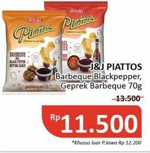 Promo Harga PIATTOS Snack Kentang Barbeque With Black Pepper, Sambal Geprek With Barbeque 70 gr - Alfamidi