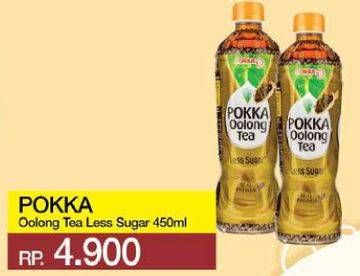 Promo Harga POKKA Minuman Teh Oolong Tea Less Sugar 450 ml - Yogya