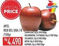 Promo Harga Apel Red Del USA Besar per 100 gr - Hypermart