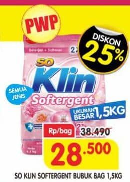 Promo Harga So Klin Softergent All Variants 1800 gr - Superindo