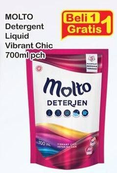 Promo Harga MOLTO Liquid Detergent Vibrant Chick 700 ml - Indomaret