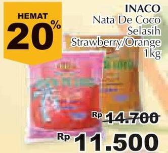 Promo Harga INACO Nata De Coco/ Selasih Strawberry, Orange 1000 gr - Giant