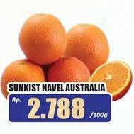 Promo Harga Jeruk Sunkist Navel Australia per 100 gr - Hari Hari